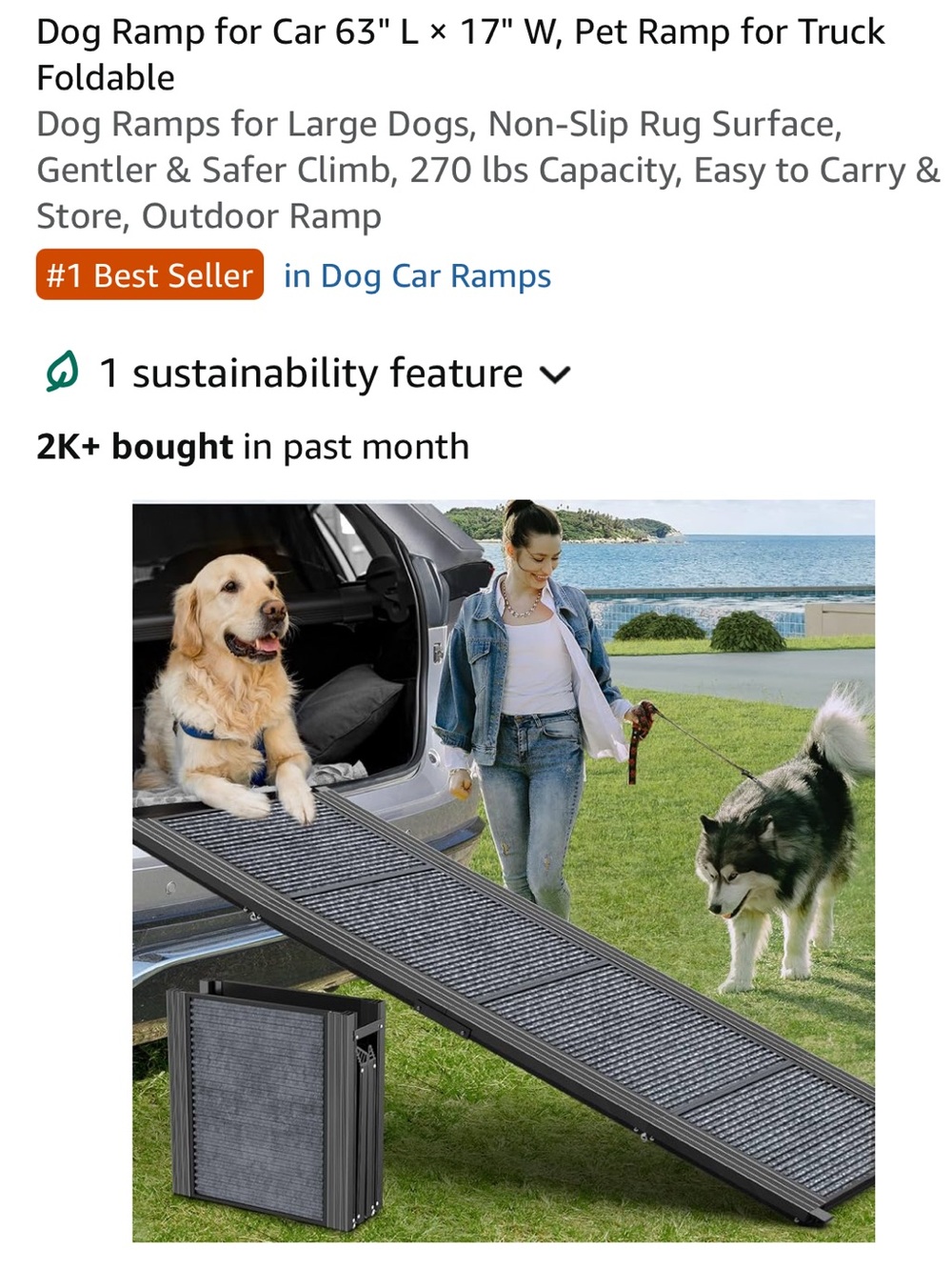 NEW HerCcreta wigge Foldable Dog Ramp for Car & Truck